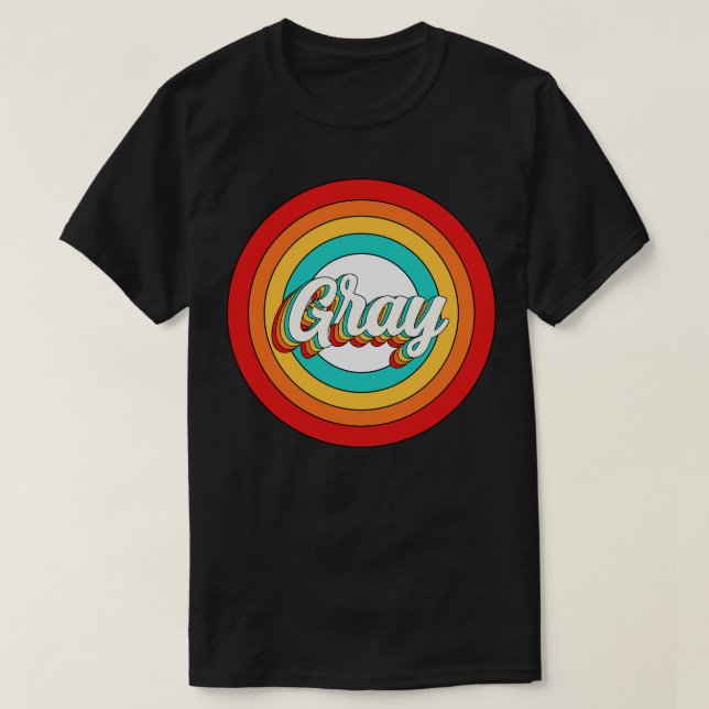 Grey Name Shirt Vintage Grey Circle (Design Front)