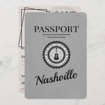 Grey Nashville Passport Save The Date