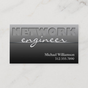 Grey Network Technology Sleek Business Cards