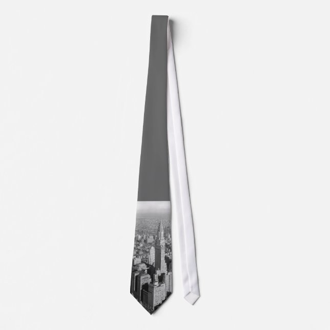 Grey New York City Neck Tie (Front)