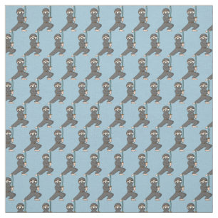 Grey Ninja 2 Design Fabric