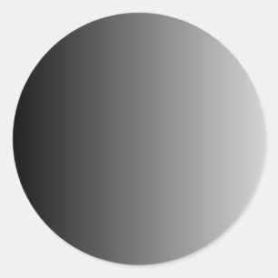 Grey Ombre Blank Classic Round Sticker