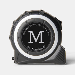Grey on Black Monogram, Name & Slogan 1
