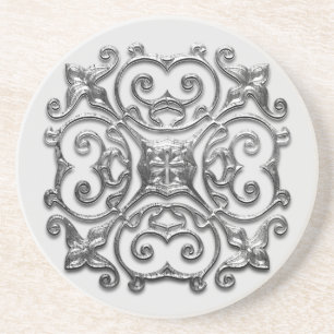 Grey on Grey Elegant Sandstone Coaster