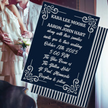 Grey on Slate Blue Edwardian Wedding