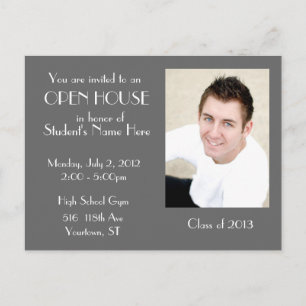 Grey Open house postcard