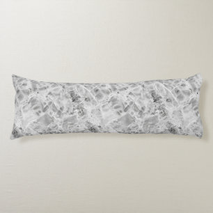 Grey Opulent Marble Whirl All-Over Print Body cush Cushion