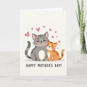 Grey Orange Mothers Day Card