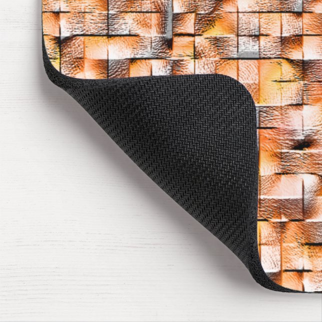 Grey orange rough ceramic tile with flaws, digital mouse pad (Corner)