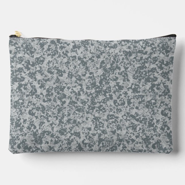 Grey Organic Stone Texture Seamless Pattern Accessory Pouch (Front)