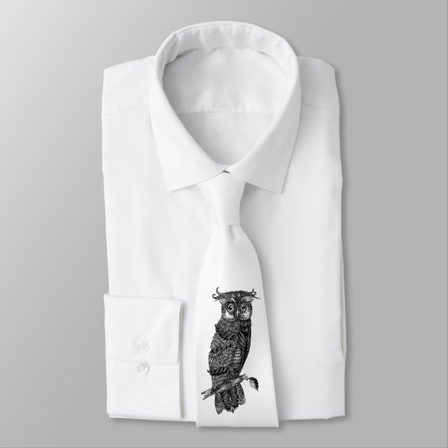 Grey Owl  Tie (Tied)