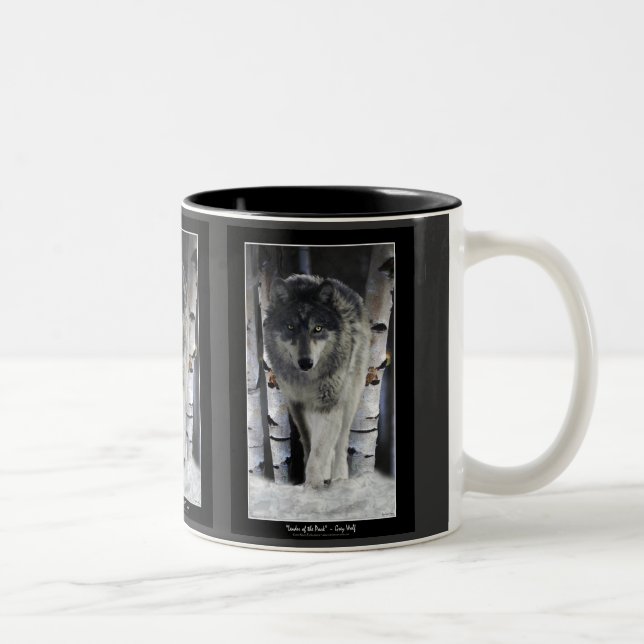 GREY PACK WOLF Collection Two-Tone Coffee Mug (Right)