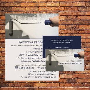 Grey Paint Roller, Painter & Decorator Advertising Flyer