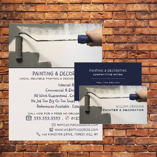 Grey Paint Roller, Painter & Decorator Advertising Flyer (Creator Uploaded)