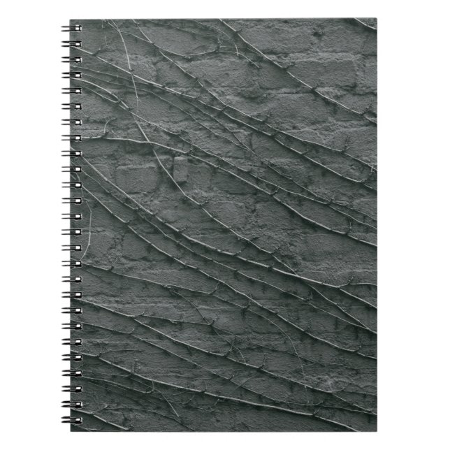 Grey painted brick wall notebook (Front)