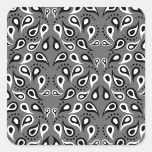 grey paisley stickers