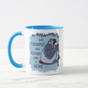 Grey Parrot Therapist - Funny Gift idea for Owners Mug