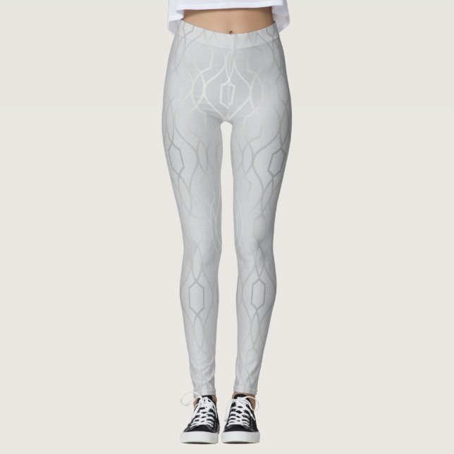 Grey Pattern Leggings (Front)
