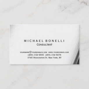 Grey Pattern Minimal Consultant Business Card