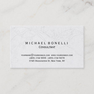 Grey Pattern Minimal Consultant Business Card