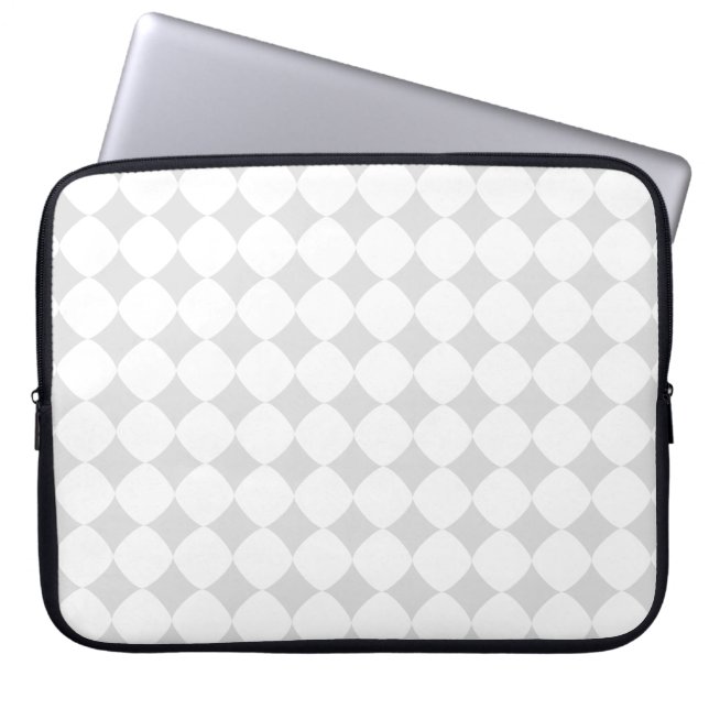 grey patterns laptop sleeve (Front)