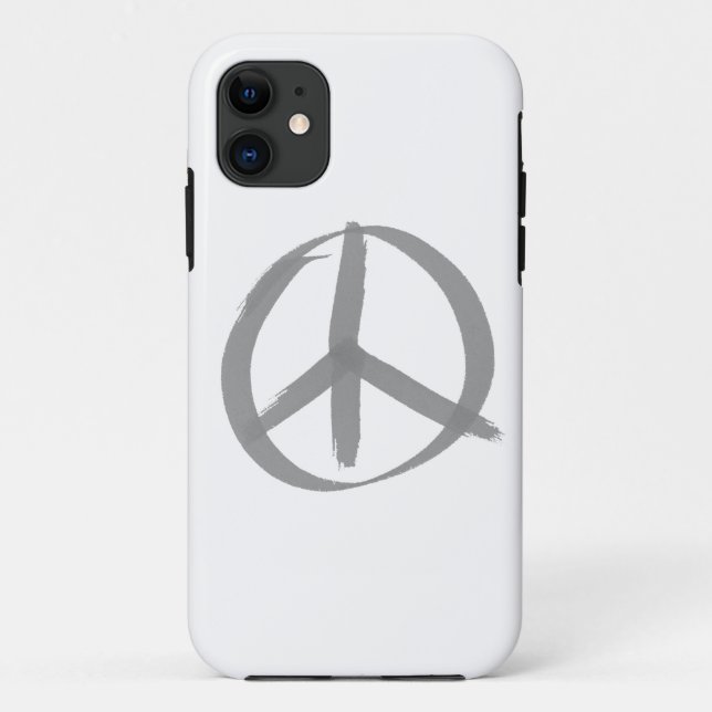 Grey Peace Sign Case-Mate iPhone Case (Back)