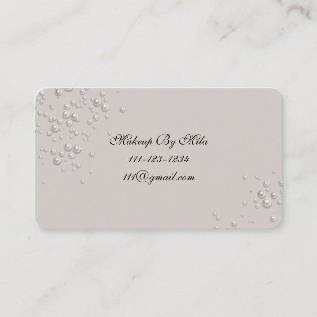 grey pearl business card (Front)