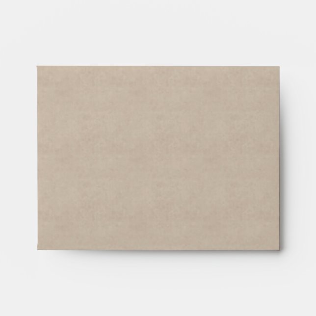 Grey Pearls Parchment Wedding RSVP Envelope (Front)