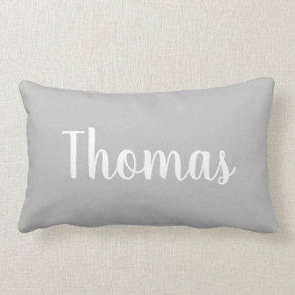 Grey personalised Name Pillow