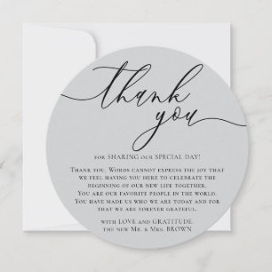 Grey Photo Special Day Celebration Thank You Holiday Card