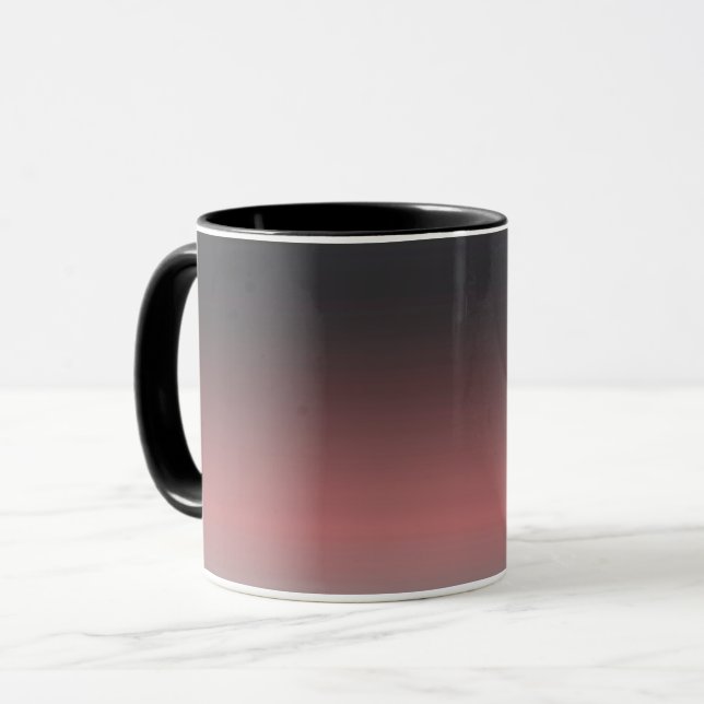 Grey, pink, black gradient, Ombre. Mug (Front Left)