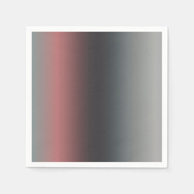 Grey, pink, black gradient, Ombre.  Napkin (Front)