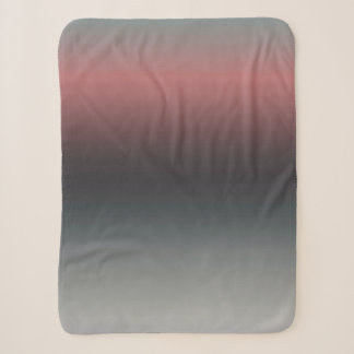 Grey, pink, black gradient, Ombre.  Sherpa Blanket
