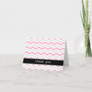 Grey & Pink Chevron custom Thank You Cards