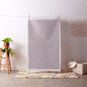 Grey Pink Floral under Grey Background Fabric