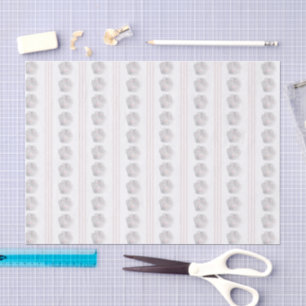 Grey Pink Kitty Cat Paws Birthday Tissue Paper