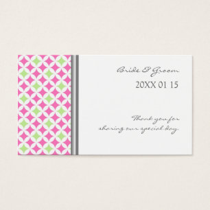 Grey Pink Lime Wedding Favour Tags