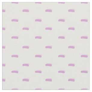 Grey Pink Minimalist Dashes on White Fabric