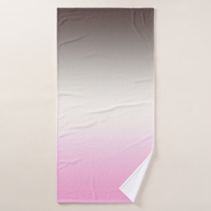 Grey pink Ombre Bath Towel