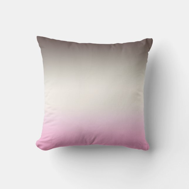 Grey pink Ombre Cushion (Front)