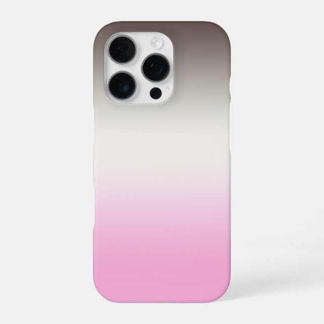 Grey pink Ombre iPhone Case (Back)