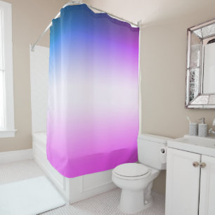 Grey pink Ombre Shower Curtain