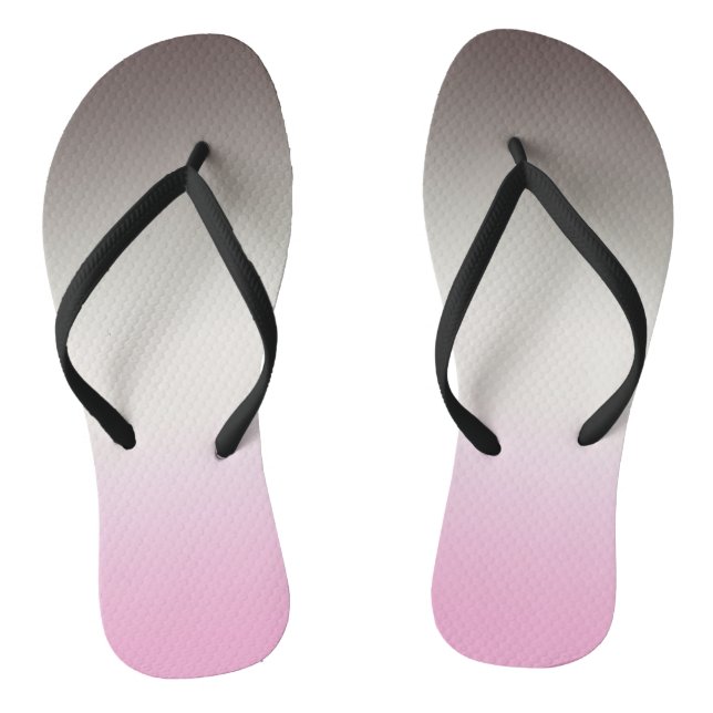 Grey pink Ombre Thongs (Footbed)