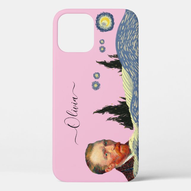 grey pink vincent artist NAME text editable  Case-Mate iPhone Case (Back)