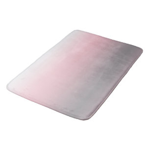 Grey Pink White Ombre Bath Mat