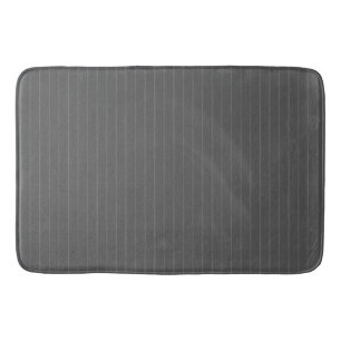 Grey pinstripes bath mat