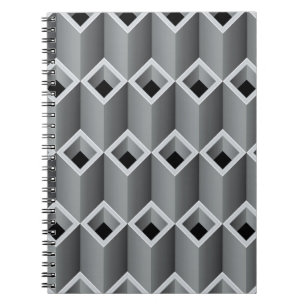 Grey pipes on top of each other - seamless backgro notebook
