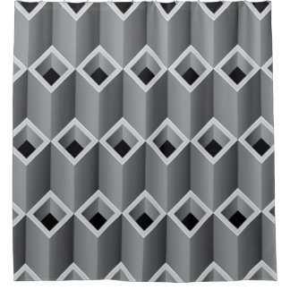 Grey pipes on top of each other - seamless backgro shower curtain