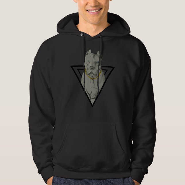 Grey Pitbull Hoodie (Front)
