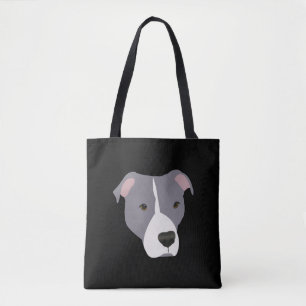Grey Pitbull Tote Bag